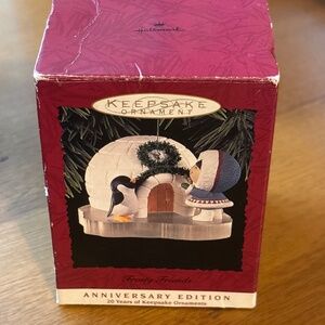 1993 Hallmark Anniversary Edition Eskimo Frosty Friends Igloo Ornament